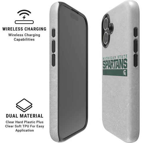 Michigan State University Spartans Marquee iPhone 16 Plus Magsafe Impact Case